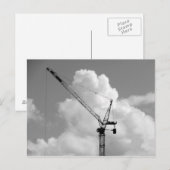 Cumulonimbus Crane - Zwart-wit Briefkaart (Voorkant / Achterkant)