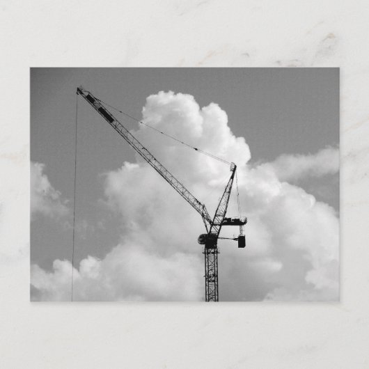 Cumulonimbus Crane - Zwart-wit Briefkaart (Voorkant)