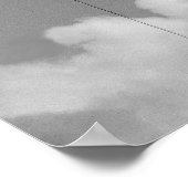 Cumulonimbus Crane - Zwart-wit Poster (Hoek)