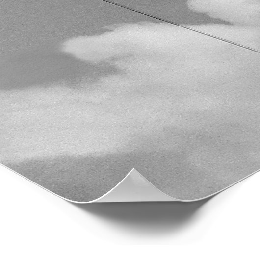 Cumulonimbus Crane - Zwart-wit Poster (Hoek)