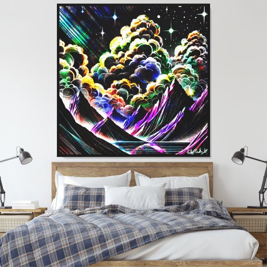 Cumulus Canyon Canvas Afdruk (Insitu (Slaapkamer))