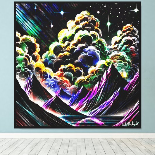 Cumulus Canyon Canvas Afdruk (Insitu (Houten vloer))