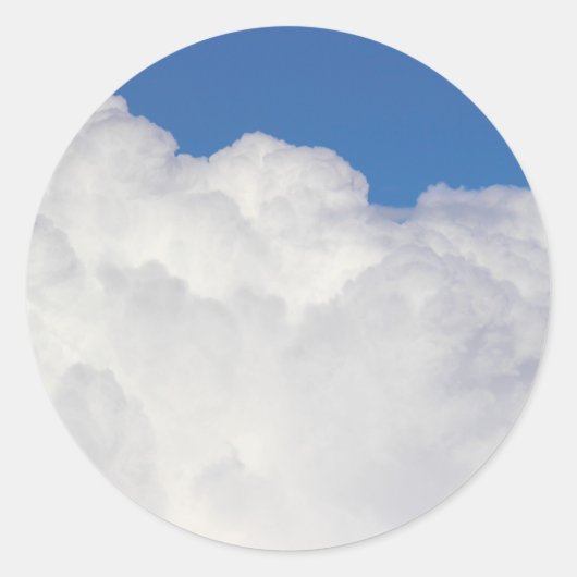 Cumulus Cloud II Ronde Sticker (Voorkant)