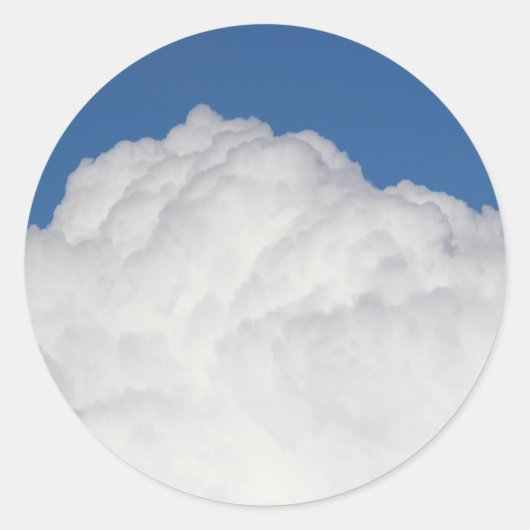 Cumulus Cloud Ronde Sticker (Voorkant)