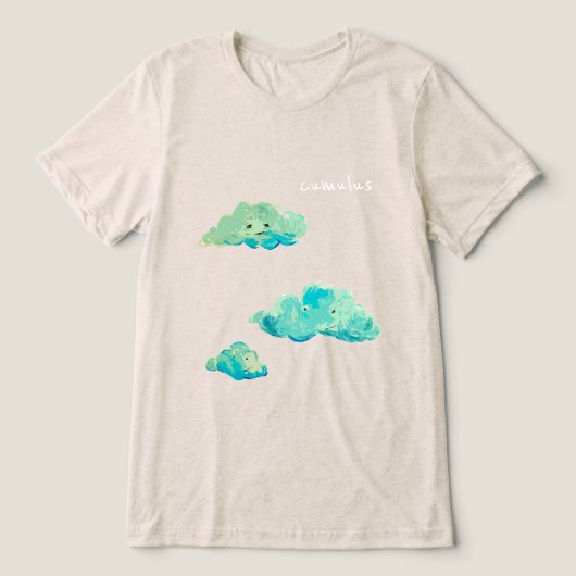 Cumuluswolk Tri-Blend Shirt (Design voorkant)