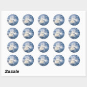 Cumuluswolkengroep Ronde Sticker (Vel)