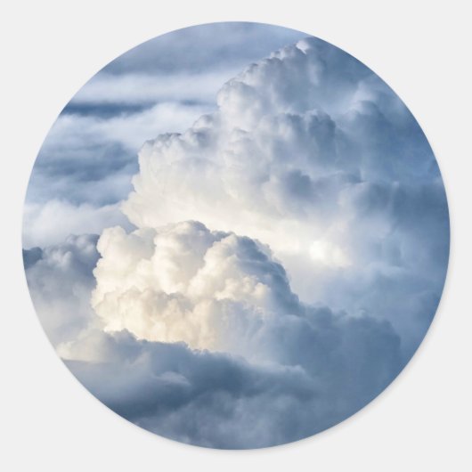 Cumuluswolkengroep Ronde Sticker (Voorkant)