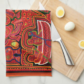 Cuna-indiaanse mannen in Cayucos Theedoek (Quarter Fold)