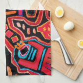 Cuna Indiaanse stamhoofdman met waaier Theedoek (Quarter Fold)