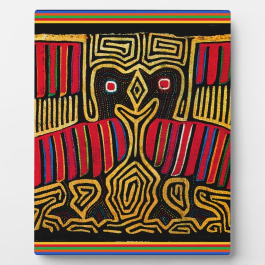 Cuna Indian Mola Duck Design Fotoplaat (Voorkant)