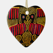 Cuna Indian Mola Duck Design Keramisch Ornament (Rechts)