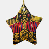 Cuna Indian Mola Duck Design Keramisch Ornament (Links)