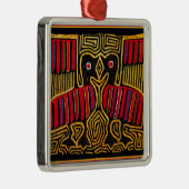Cuna Indian Mola Duck Design Metalen Ornament (Rechts)