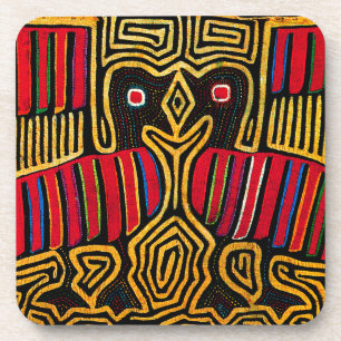 Cuna Indian Mola Eend Design Onderzetter