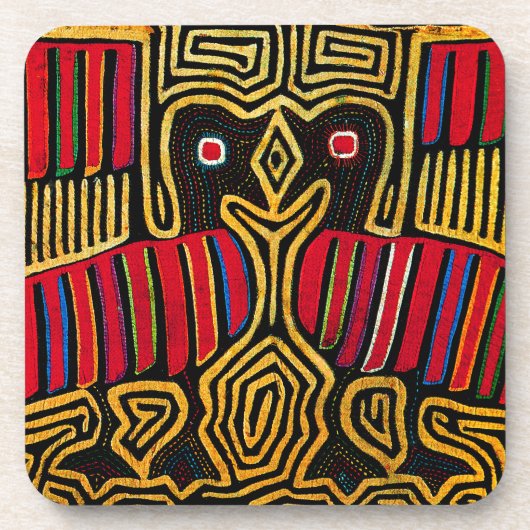 Cuna Indian Mola Eend Design Onderzetter (Voorkant)