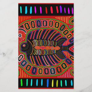 Cuna Indian Mola Flying Fish Briefpapier