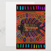 Cuna Indian Mola Flying Fish Briefpapier (Voorkant / Achterkant)
