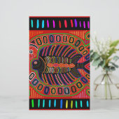 Cuna Indian Mola Flying Fish Briefpapier (Staand voorkant)
