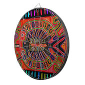 Cuna Indian Mola Flying Fish Dartbord (Voorkant Rechts)