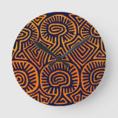 Cuna Indian Mushroom Demons Ronde Klok (Voorkant)