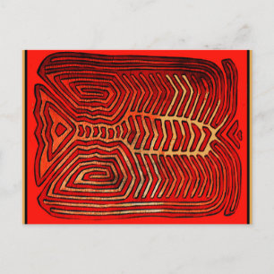 Cuna Indian Tribal Lobster Skeleton Briefkaart