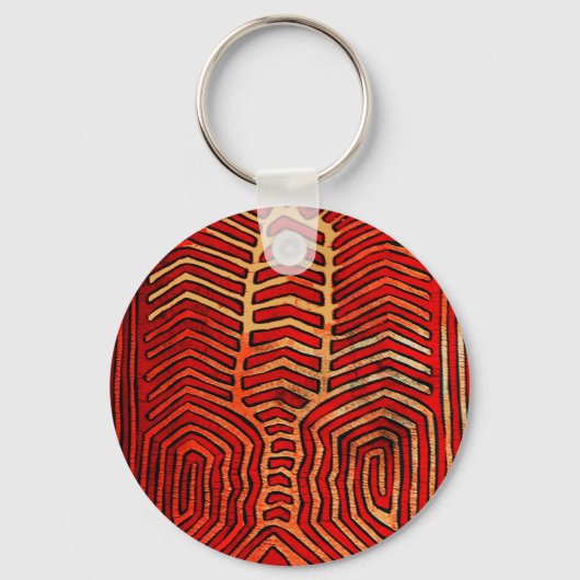 Cuna Indian Tribal Lobster Skeleton Sleutelhanger (Voorkant)