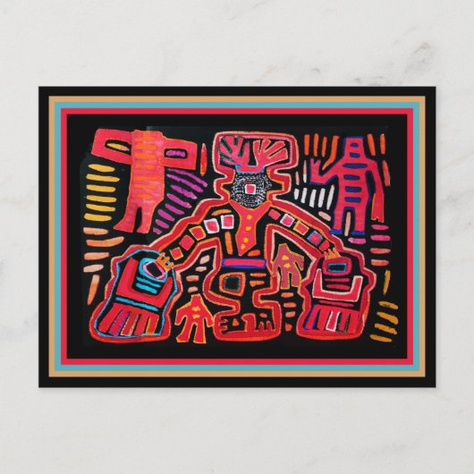 Cuna Indian Tribal Shaman met blikken Briefkaart (Voorkant)