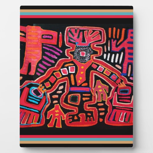 Cuna Indian Tribal Shaman met blikken Fotoplaat (Voorkant)