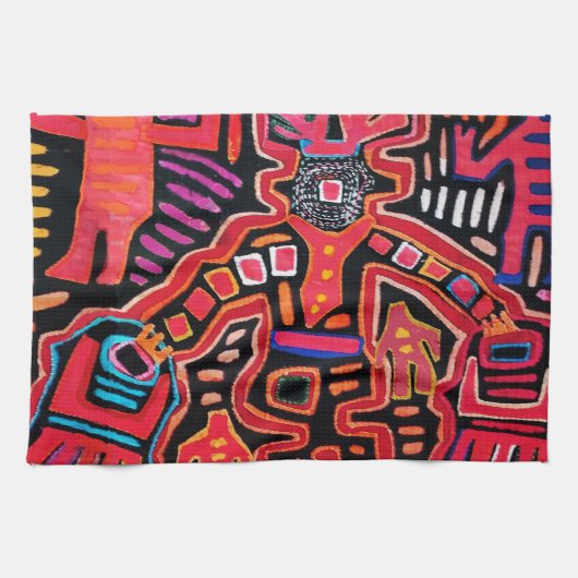 Cuna Indian Tribal Shaman met blikken Theedoek (Horizontaal)