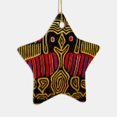 Cuna Indiase Mola Eend Design Keramisch Ornament (Rechts)