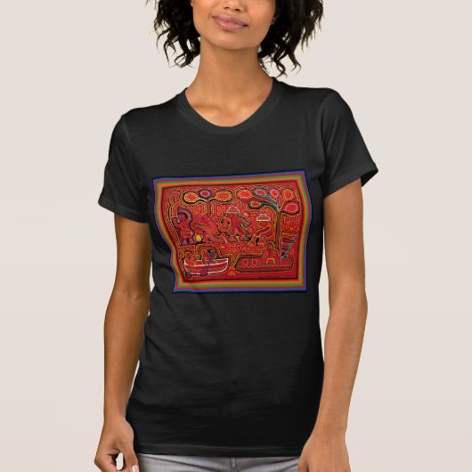 Cuna Indische Mannen in Cayucos T-shirt (Voorkant)