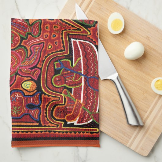 Cuna Indische Mannen in Cayucos Theedoek (Quarter Fold)