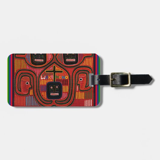 Cuna Tribal Design Bagagelabel (Voorkant horizontaal)