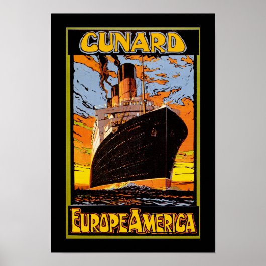 Cunard Europe-America Poster (Voorkant)