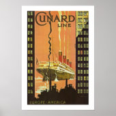 Cunard Europe-America Poster (Voorkant)