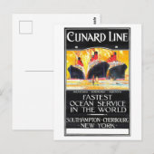 Cunard Line Advertentie Briefkaart (Voorkant / Achterkant)
