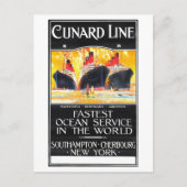  Cunard Line Advertentie Briefkaart (Voorkant)