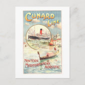  Cunard Line Adverteren Poster Briefkaart (Voorkant)