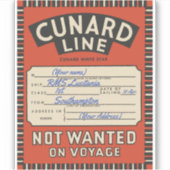 Cunard Line label () (Voorkant)