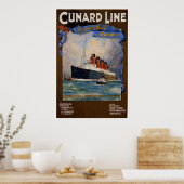 Cunard Line-Lusitania Poster (Keuken)