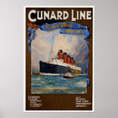 Cunard Line-Lusitania Poster (Voorkant)
