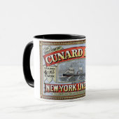 Cunard Line New York Liverpool Poster Mok (Voorkant links)