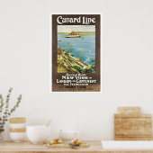 Cunard Line Quickest Route to London & the Poster (Keuken)