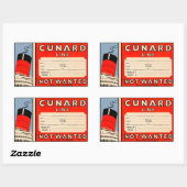 CUNARD Line Rechthoekige Sticker (Vel)