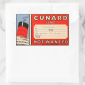 CUNARD Line Rechthoekige Sticker (Tas)