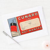 CUNARD Line Rechthoekige Sticker (Envelop)