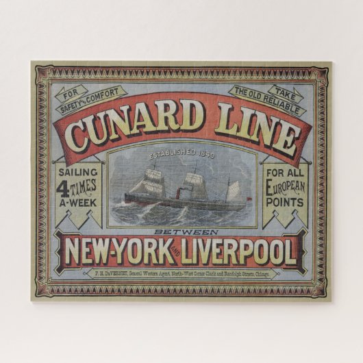  Cunard Line Shipping Company AD Legpuzzel (Horizontaal)