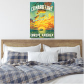 CUNARD OCEAANLIJN EUROPE AMERIKA CANVAS PRINT (Insitu (Slaapkamer))