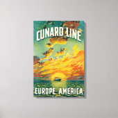 CUNARD OCEAANLIJN EUROPE AMERIKA CANVAS PRINT (Voorkant)