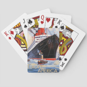 CUNARD OCEAANLIJNBOOT AQUITANIA POKERKAARTEN
